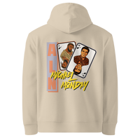 Desert Dust organic cotton Anarcho Late Night hoodie with the Michael Monday design, back view