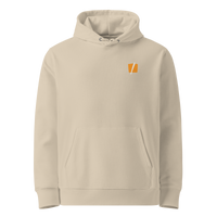 Desert Dust organic cotton Bitcoin hoodie with the Halving design, front view