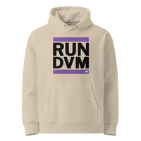 Desert Dust organic cotton Nostr hoodie with the Run DVM design, front view