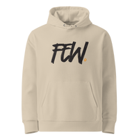 Desert Dust organic cotton Bitcoin hoodie with the Few design, front view