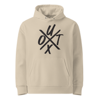 Desert Dust organic cotton Bitcoin hoodie with the UTXO design, front view