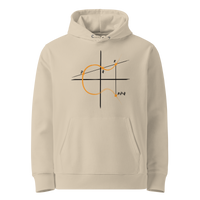 Desert Dust organic cotton Bitcoin hoodie with the Elliptic Curve Cryptography design, front view
