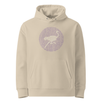 Desert Dust organic cotton Nostr hoodie with the Nostr Binary design, front view