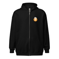 Heavy Blend Bitcoin Zip Hoodie with soft fleece and metal zipper showcasing "F*** Fiat Money" design
