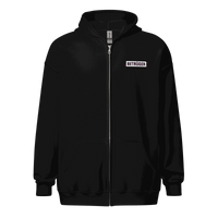Anarcho Late Night hoodie with matrix glitch design and metal zipper