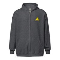 Unisex Lightning Zip Hoodie with Danger Fast Transactions print for Bitcoin and crypto enthusiasts