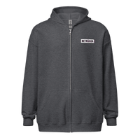 Black Anarcho Late Night hoodie with matrix glitch design and front zipper
