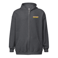 Anarcho Late Night zip hoodie with metal zipper and front pockets in Michael Monday design