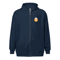 Black Bitcoin zip hoodie with bold "F*** Fiat Money" statement and minimalist design