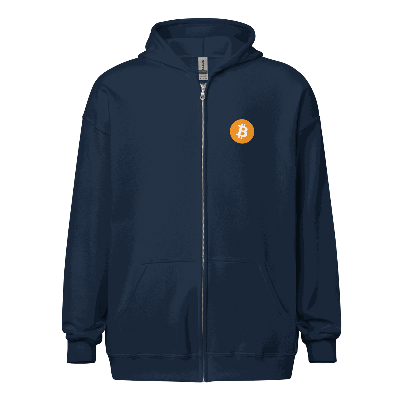 Black Bitcoin zip hoodie with "Not Your Keys, Not Your Coins" slogan for crypto security and self-custody enthusiasts
