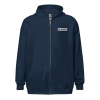 Black Anarcho Late Night Betrüger zip hoodie with matrix glitch design and metal zipper