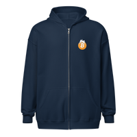 Black Bitcoin zip hoodie with bold "F*** Fiat Money" statement and minimalist design