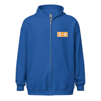 Emergency Exit Bitcoin heavy blend zip hoodie promoting fair financial future
