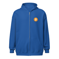 Black Bitcoin Zip Hoodie with "Don't Trust, Verify" graphic, unisex zip-up for comfort and style