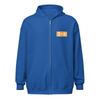 Emergency Exit Bitcoin heavy blend zip hoodie promoting fair financial future