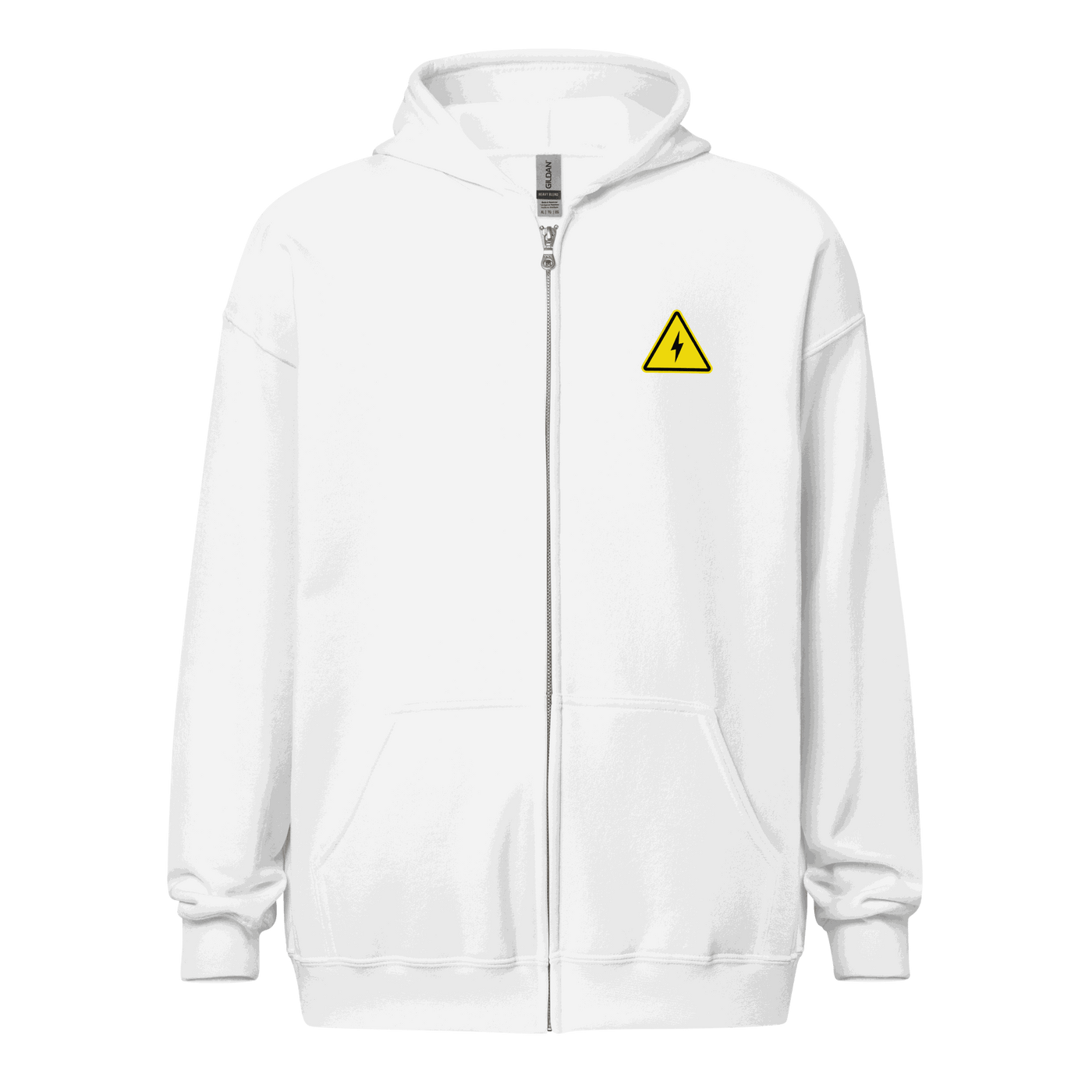 Unisex Lightning Zip Hoodie with Danger Fast Transactions print, lightweight and comfortable for Bitcoin enthusiasts