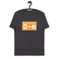 Front view of a anthracite bitcoin t-shirt.