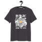 Front view of an athracite bitcoin t-shirt.