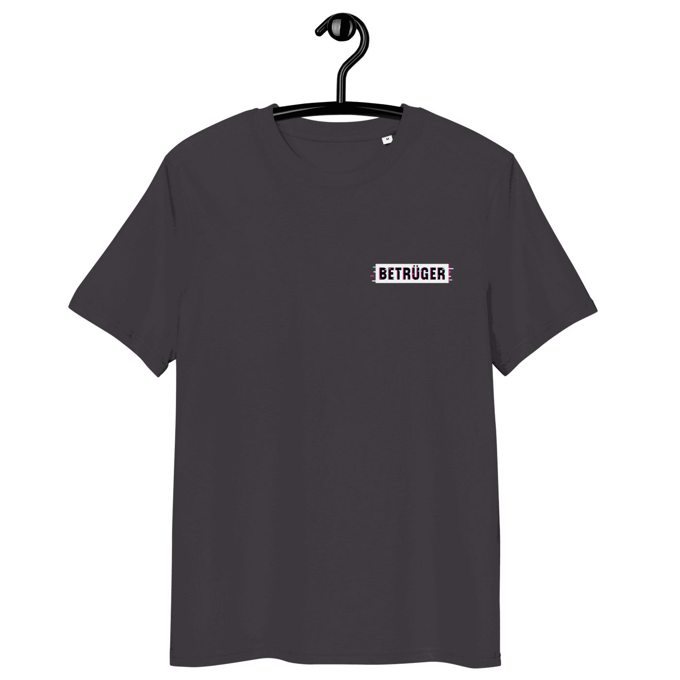 Certification logos for Anarcho Late Night organic cotton shirt including OEKO-TEX, PETA vegan, GOTS, OCS, and GRS.