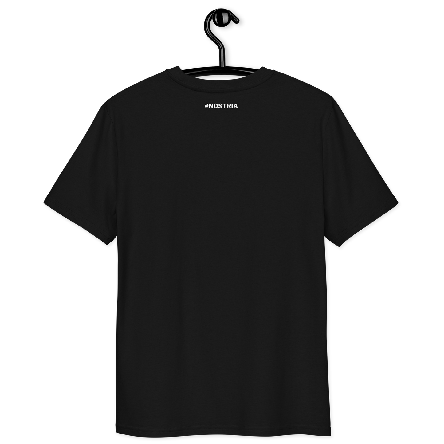 Back view of a black nostr DVM shirt.