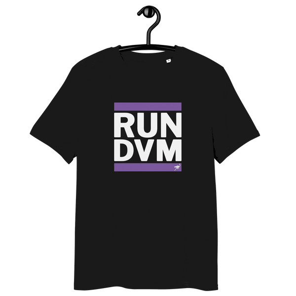 RUN DVM organic cotton Bitcoin T-shirt with ethical certifications and unisex fit