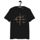 Certification logos for OEKO-TEX, PETA, GOTS, OCS, and GRS showcasing Elliptic Curve Cryptography organic cotton Bitcoin T-shirt sustainability and ethical production