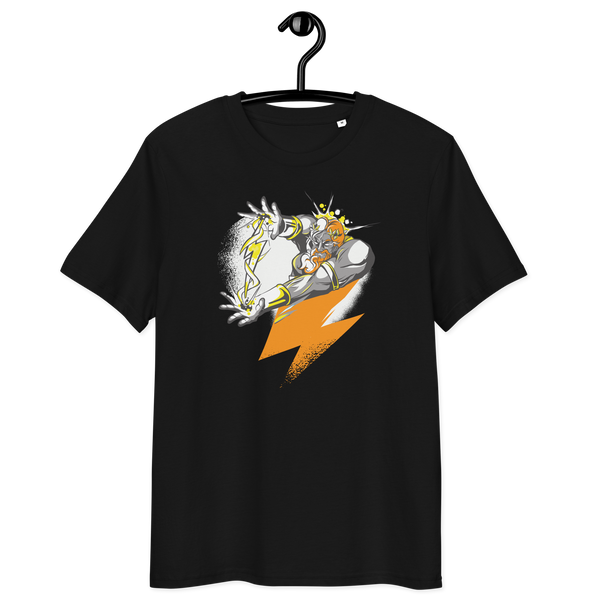 Bitcoin Support Zeus organic cotton T-shirt with certified eco-friendly logos