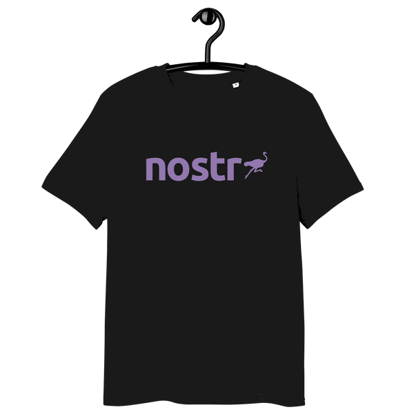 Certification logos for organic cotton Nostr T-Shirt including OEKO-TEX, PETA, GOTS, OCS, and GRS