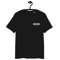 Anarcho Late Night Betrüger organic cotton t-shirt with matrix glitch design and certification logos