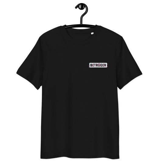 Front view of a black aln t-shirt.