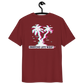 Back view of a burgundy aln t-shirt.