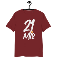 21 Million Bitcoin T-shirt made from certified organic cotton with eco-friendly certifications and unique Bitcoin scarcity design
