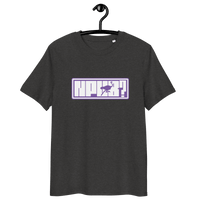Certification logos for OEKO-TEX, PETA, GOTS, OCS, and GRS on organic cotton nPub Nostr T-shirt