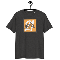 Certification logos for 21 Rebel organic cotton Bitcoin t-shirt including OEKO-TEX, PETA, GOTS, OCS, and GRS