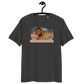 Front view of a dark heather grey aln t-shirt.