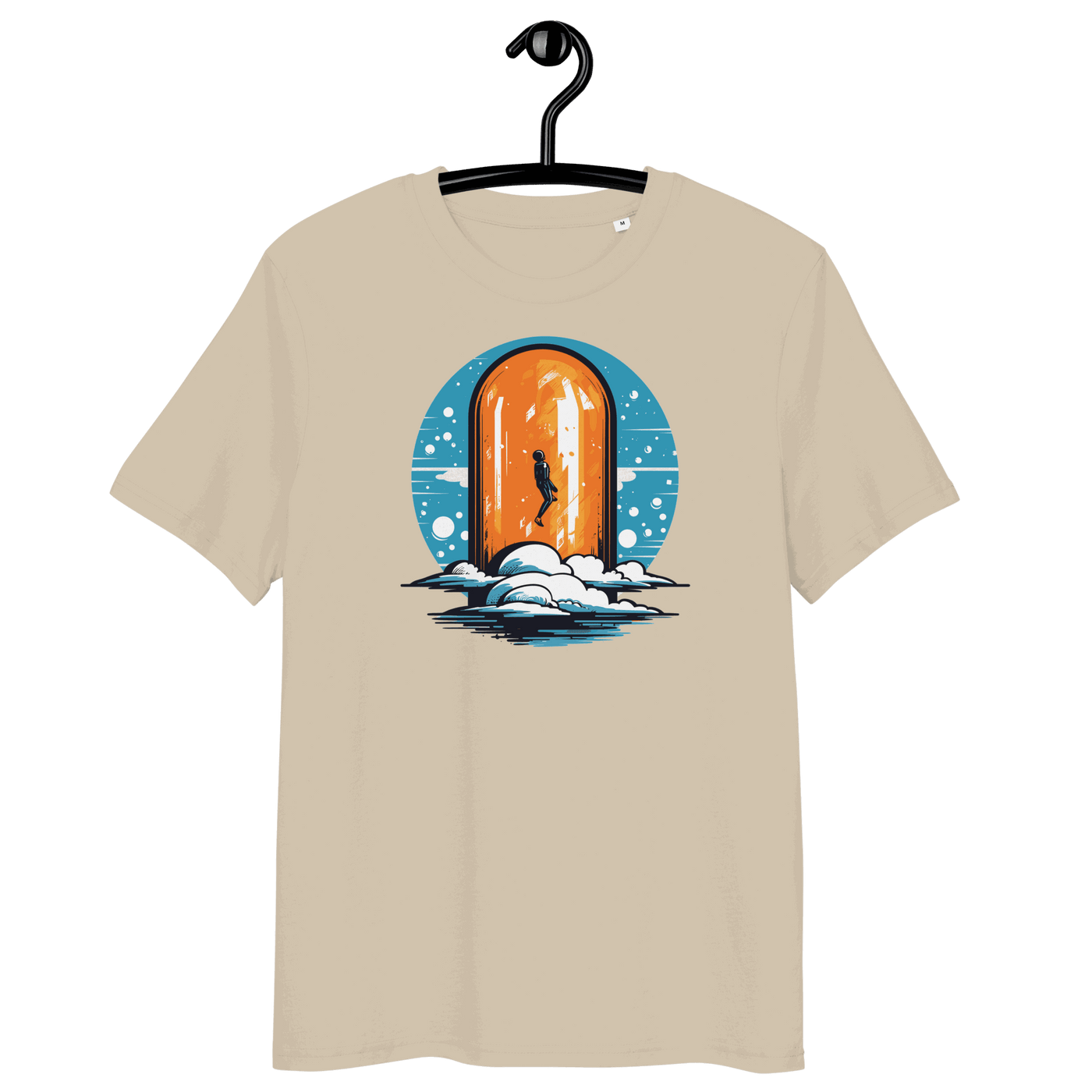 Certified organic cotton Orange Pill Bitcoin T-shirt promoting freedom and financial sovereignty