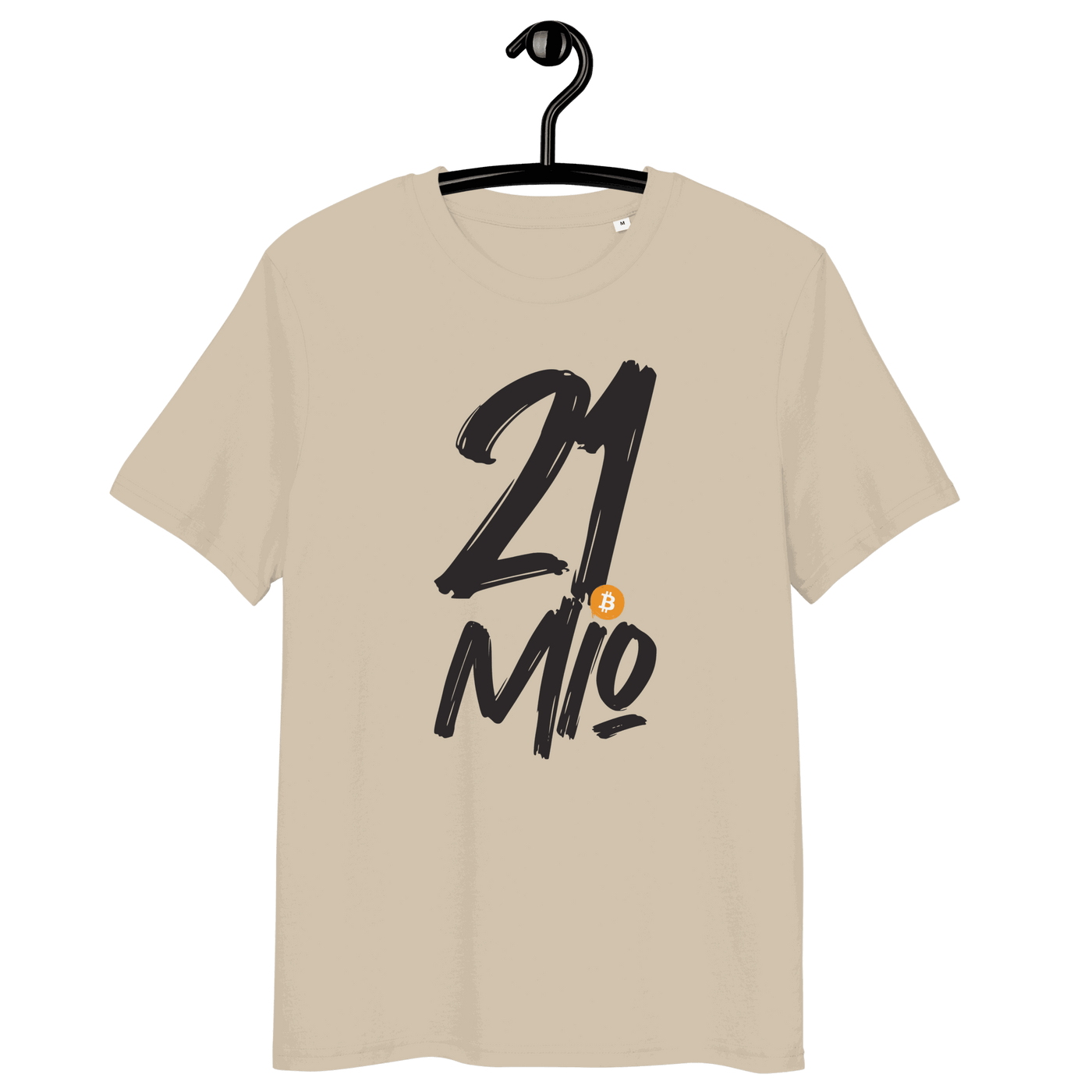 21 Million Bitcoin T-shirt made from certified organic cotton with eco-friendly certifications and unique scarcity print