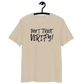 Front view of a dersert dust colored bitcoin t-shirt.