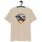 Front view of a dersert dust colored bitcoin t-shirt.