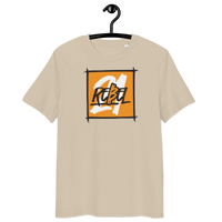 21 Rebel organic cotton bitcoin t-shirt with eco-friendly certification logos