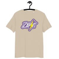 Front view of a dersert dust colored bitcoin t-shirt.