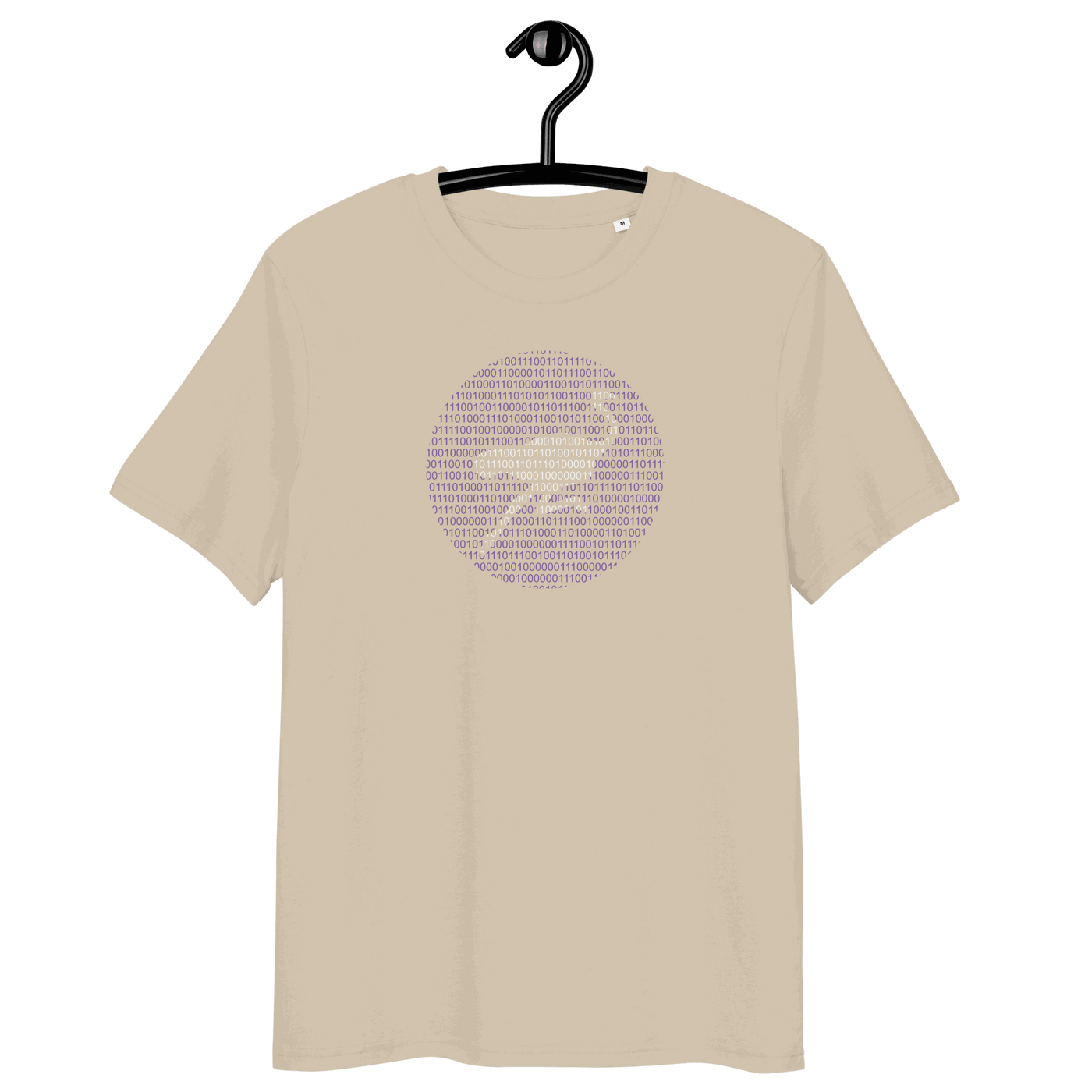 Certified Nostr Binary organic cotton T-shirt with tech-inspired design