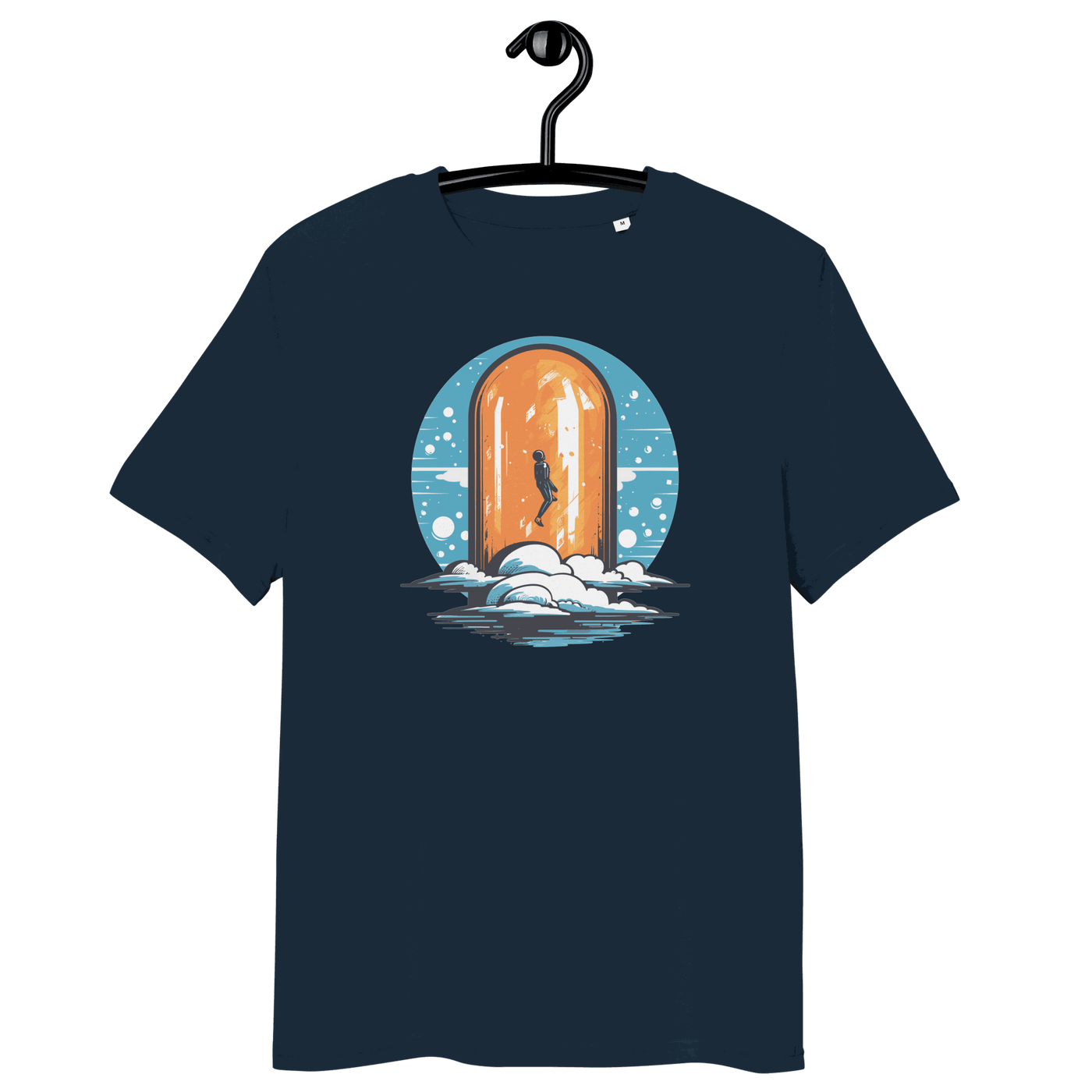 Orange Pill Bitcoin T-shirt made from certified organic cotton with subtle orange pill design