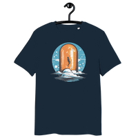 Orange Pill Bitcoin T-shirt made from certified organic cotton with subtle orange pill design