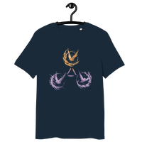Certification logos for organic cotton Bitcoin Freedom T-shirt including OEKO-TEX, PETA, GOTS, OCS, and GRS