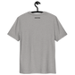 Front view of a heather grey nostr DVM shirt.