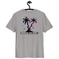 Back view of a heather grey aln t-shirt.