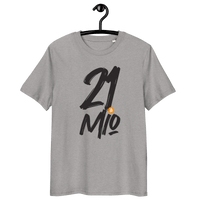 21 Million Bitcoin T-shirt made from certified organic cotton with eco-friendly certifications and unique Bitcoin scarcity design