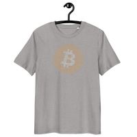 Organic cotton Bitcoin Binary t-shirt with eco-friendly certifications and binary code design