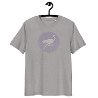 Nostr Binary organic cotton t-shirt with eco-friendly certification logos